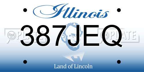387JEQ Illinois License Plate