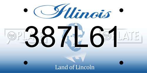 387L61 Illinois License Plate