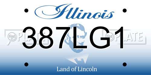 387LG1 Illinois License Plate