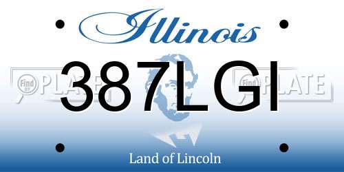 387LGI Illinois License Plate