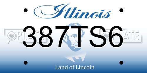 387TS6 Illinois License Plate