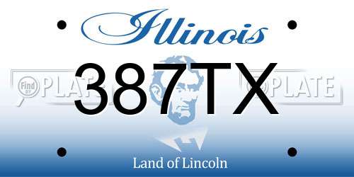387TX Illinois License Plate