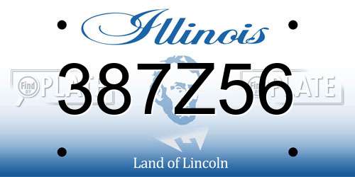 387Z56 Illinois License Plate