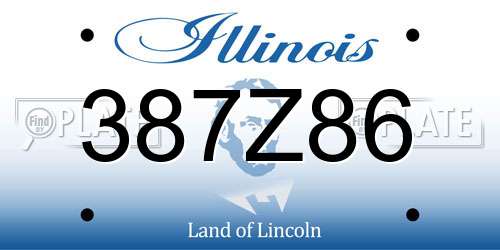 387Z86 Illinois License Plate
