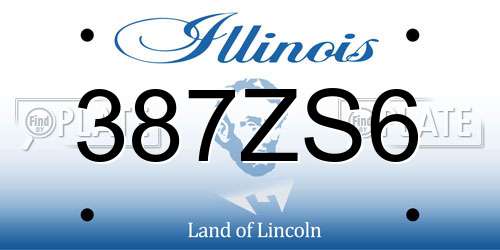 387ZS6 Illinois License Plate