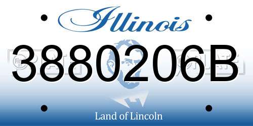 3880206B Illinois License Plate