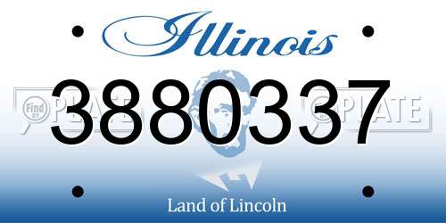 3880337 Illinois License Plate