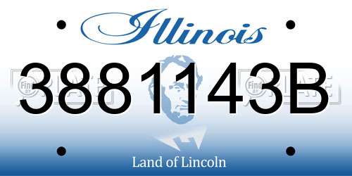 3881143B Illinois License Plate