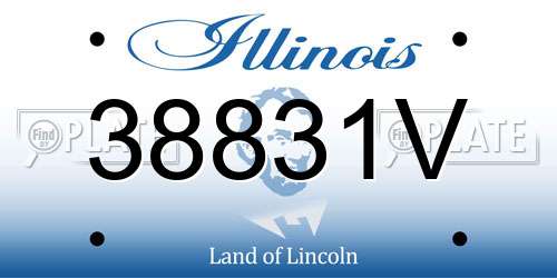 38831V Illinois License Plate