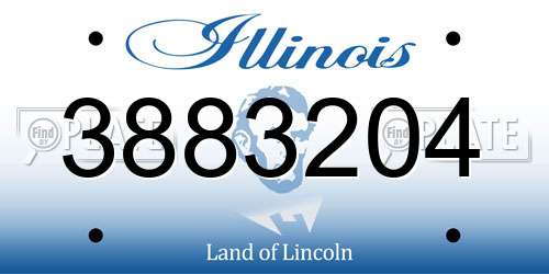 3883204 Illinois License Plate