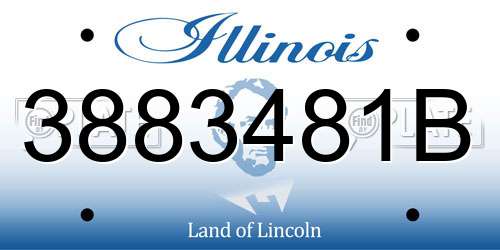 3883481B Illinois License Plate