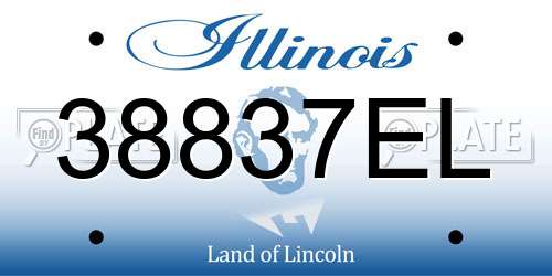 38837EL Illinois License Plate