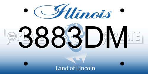3883DM Illinois License Plate