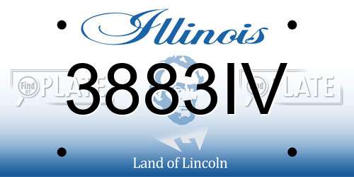 3883IV Illinois License Plate