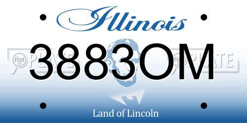 3883OM Illinois License Plate