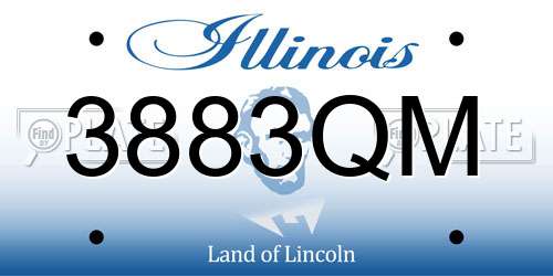 3883QM Illinois License Plate