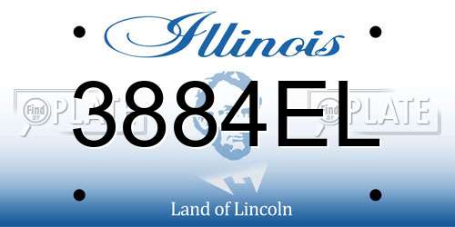 3884EL Illinois License Plate