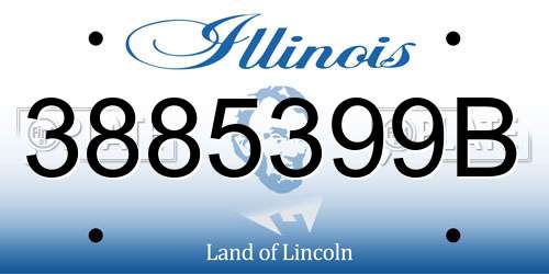 3885399B Illinois License Plate