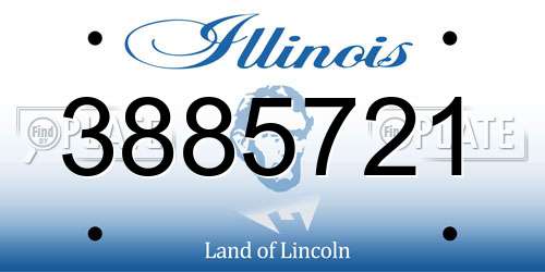 3885721 Illinois License Plate