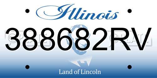 388682RV Illinois License Plate
