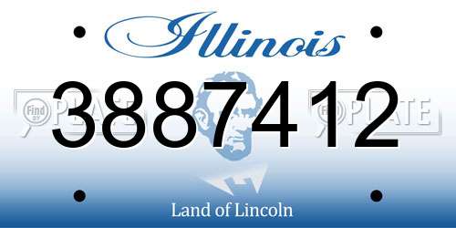 3887412 Illinois License Plate