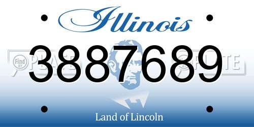 3887689 Illinois License Plate