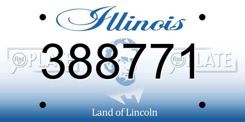 388771 Illinois License Plate