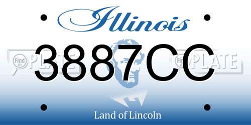 3887CC Illinois License Plate
