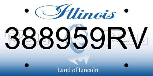 388959RV Illinois License Plate