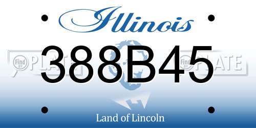 388B45 Illinois License Plate