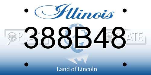 388B48 Illinois License Plate