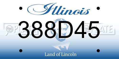 388D45 Illinois License Plate