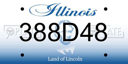 388D48 Illinois License Plate