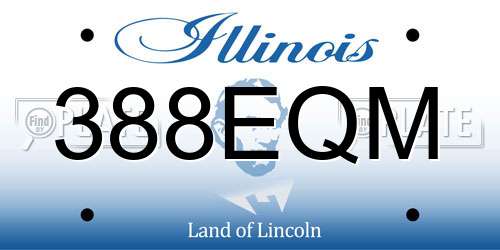 388EQM Illinois License Plate