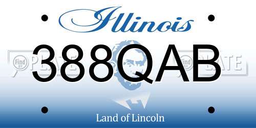 388QAB Illinois License Plate