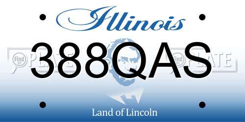 388QAS Illinois License Plate