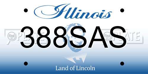 388SAS Illinois License Plate