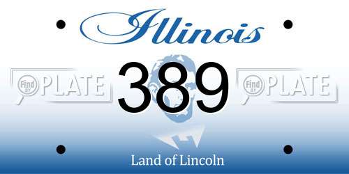 389 Illinois License Plate