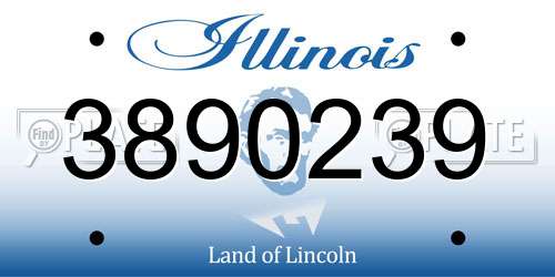 3890239 Illinois License Plate