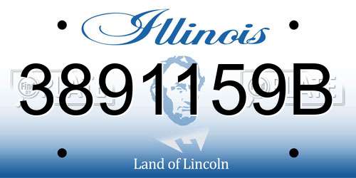 3891159B Illinois License Plate