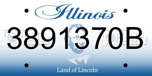 3891370B Illinois License Plate