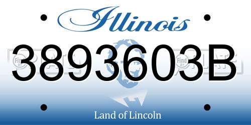 3893603B Illinois License Plate