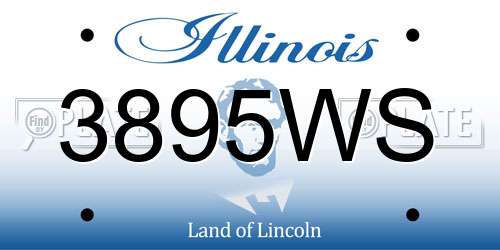 3895WS Illinois License Plate
