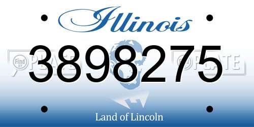 3898275 Illinois License Plate
