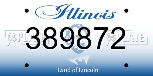 389872 Illinois License Plate