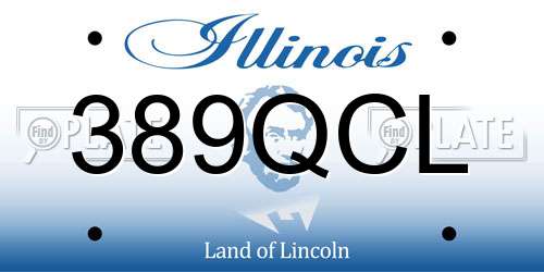 389QCL Illinois License Plate