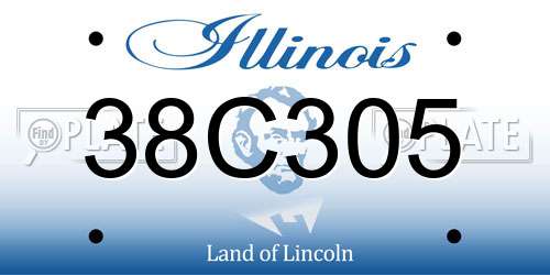 38C305 Illinois License Plate