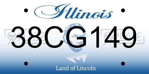 38CG149 Illinois License Plate