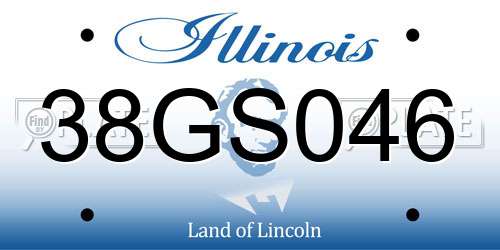38GS046 Illinois License Plate