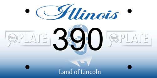 390 Illinois License Plate